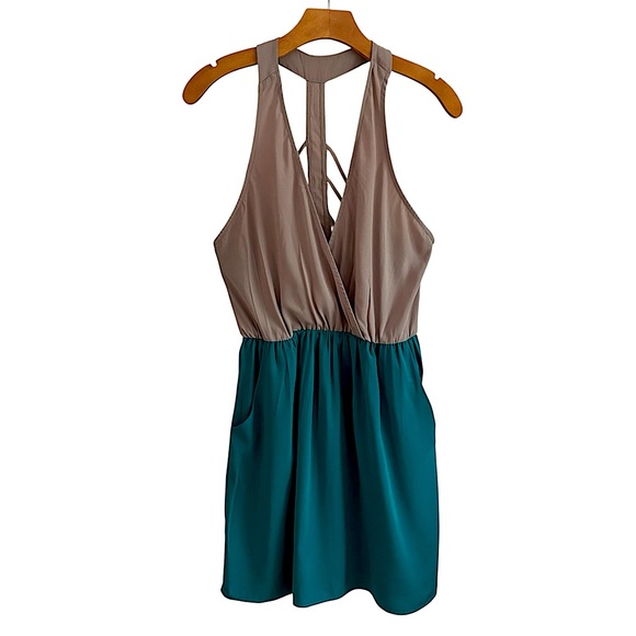 LULUS Racerback Colorblock Mini Dress M - Picture 1 of 6